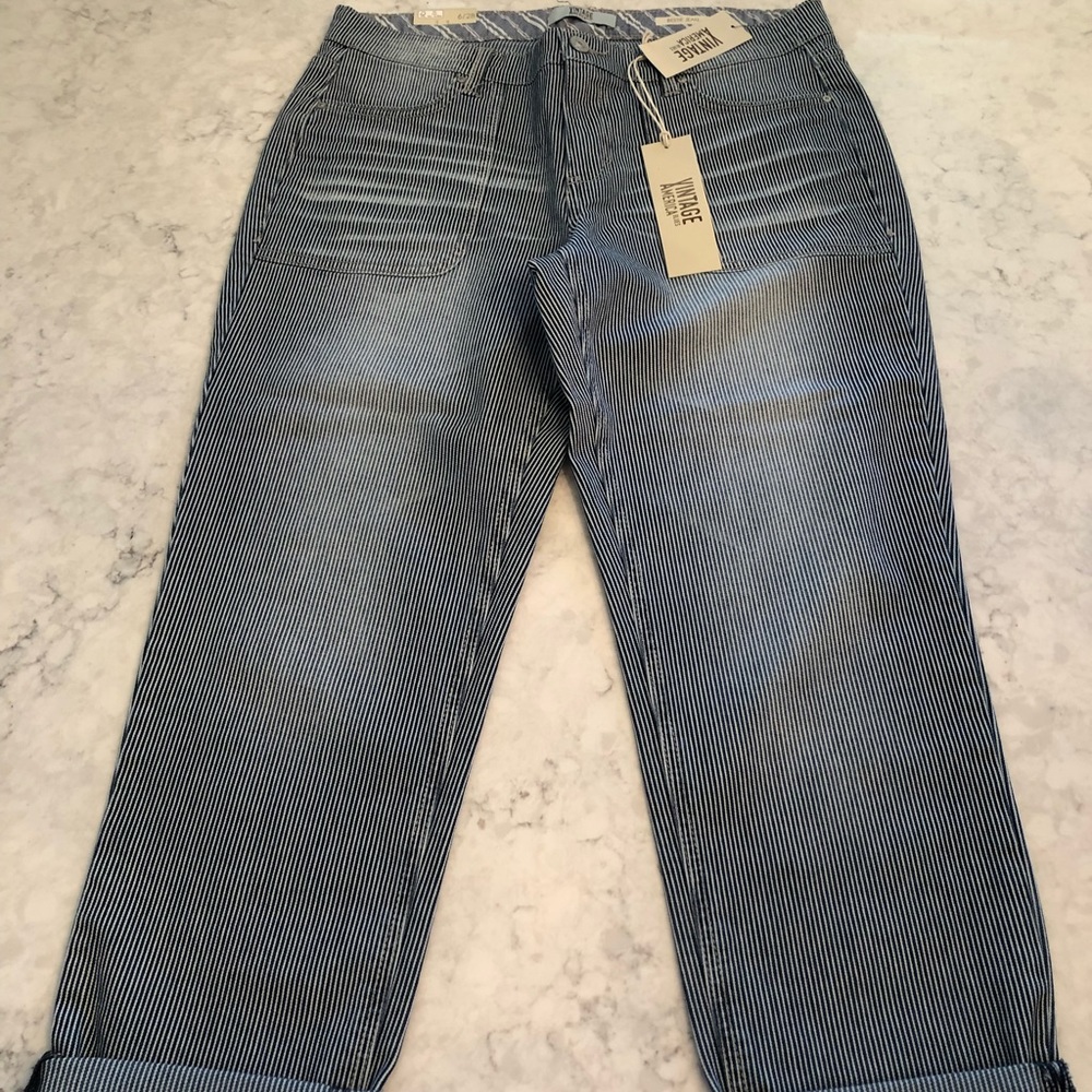 Vintage America jean- pinstriped . Size 6/28 with stretch .